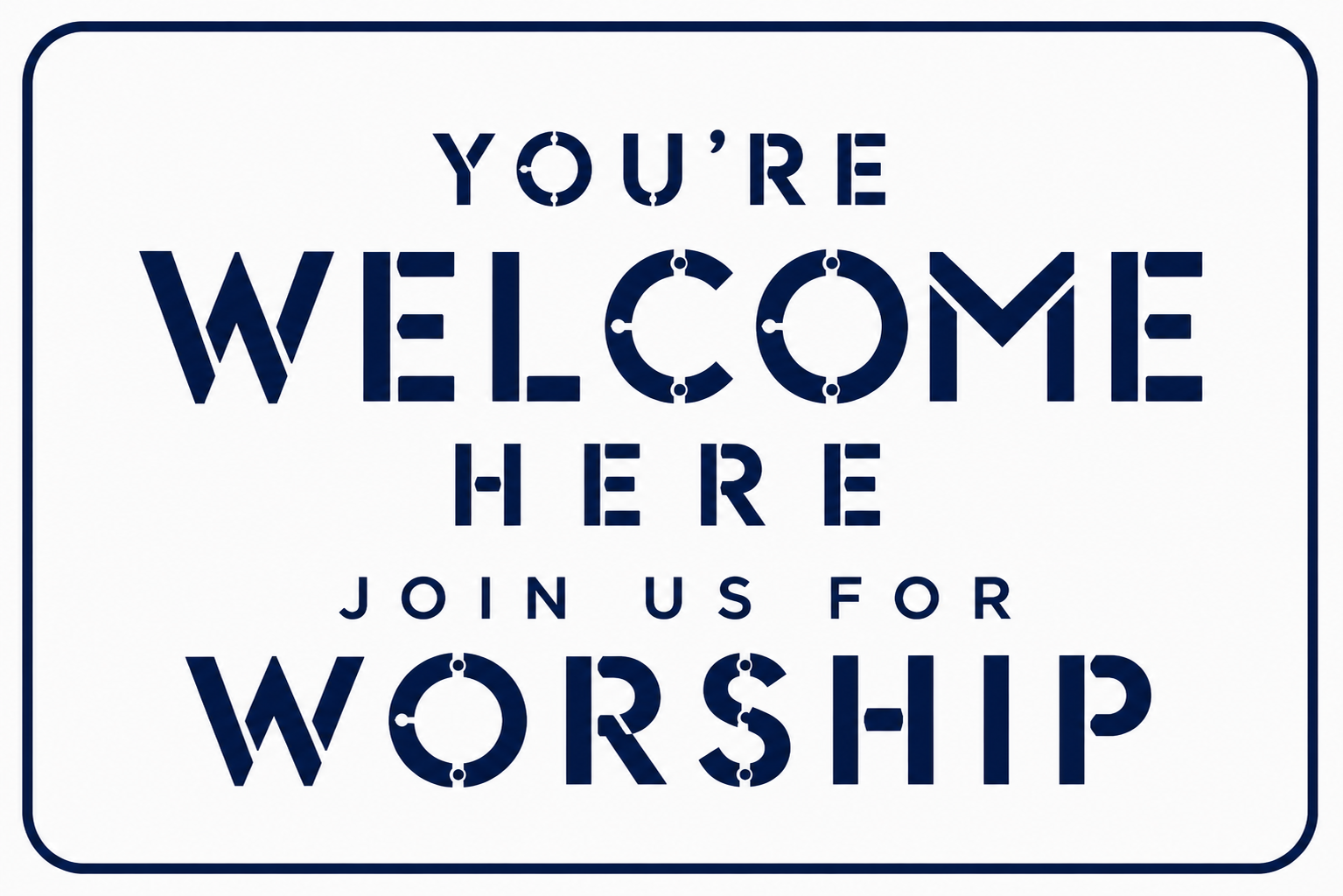 You are welcome here—join us for worship